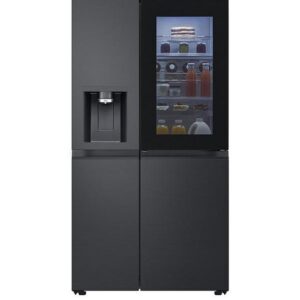 LG InstaView GSXE91EVAD 628L Smart Inverter American-Style Fridge Freezer - Black Steel